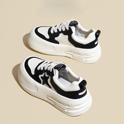 Leder Plateau Weiße Schuhe Damenschuhe Frühling Neu Erhöhende Board Schuhe Big Head Schuhe Vielseitige Lässige Sportschuhe