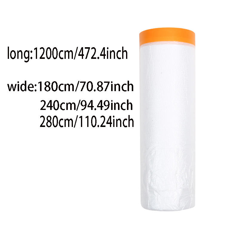 Durable Car Paint Masking Film Protective Film Plastic Dropping Cloth Cover for Automotive Coating Cover Plastic Sheeting Cove
