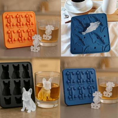 Formula Racing Car Molds 3D Silicone Mold DIY Baking Tools Animal Car Themed Chocolate Jello Molds Ice Cube Tray for Kitchen