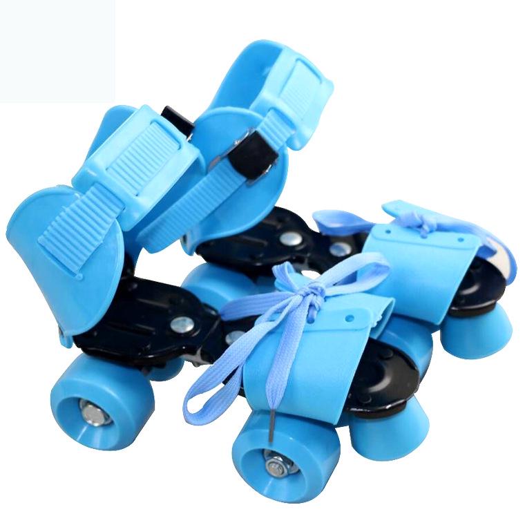 Children's Double Row Four-Wheel Roller and Ice Skates with Iron Blades – Hot Selling Cross-Border Gift