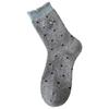 Autumn and winter thickened warm embroidered puppy wool socks female Korean lace contrasting color medium tube socks