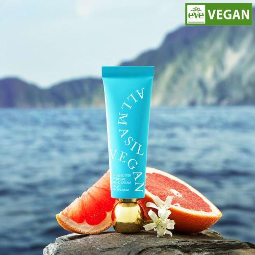 ALL MASIL Vegan 3 Shea Butter Perfume Hand Cream, 50ml, Moisturizing Vegan Shea Butter Perfume Hand Cream (Fruity Floral Mask FL)