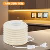 Dimmable 220V COB LED Neon Strip Light 288Leds/M With Switch/Dimmer EU Power Kit Flexible Tape Waterproof Lamp Garden Home Decor