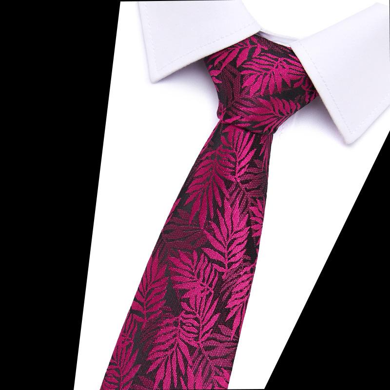 Men'S Tie Polyester Silk Jacquard Tie Men'S 7.5Cm