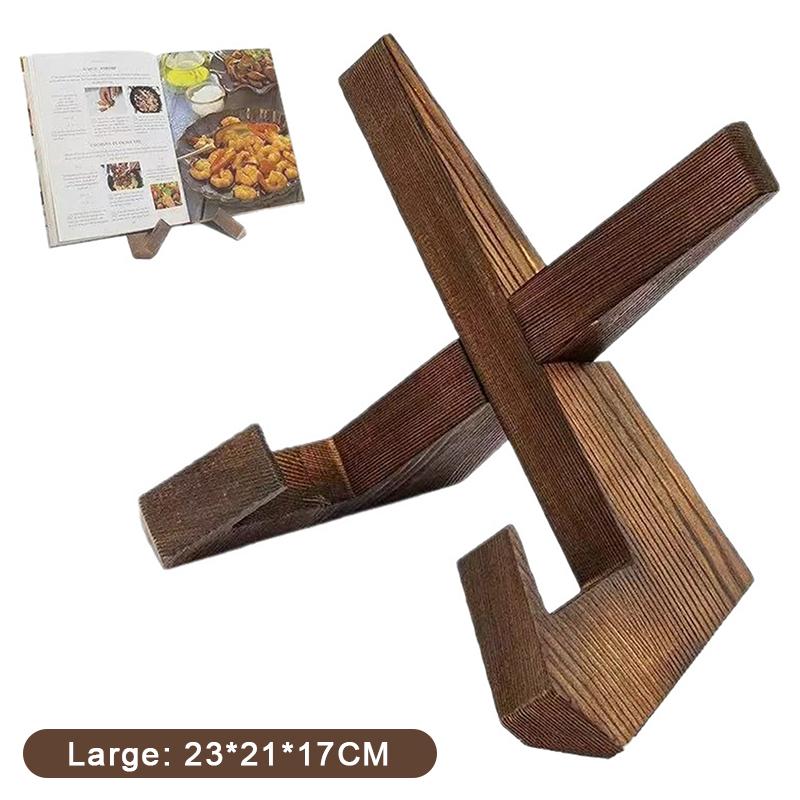Wooden Cookbook Holders Document Tablet Reading Record Display Stand Photo Frame Bracket Home Kitchen Cookware Storage Rack