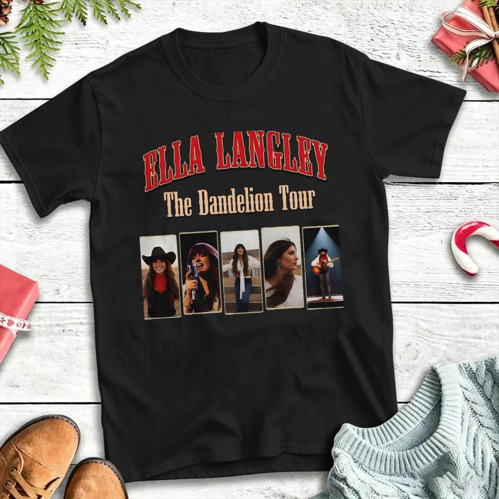 Ella Langley Retro Country Singer Cotton T Shirt For Unisex Summer Awesome TShirts Crewneck Fashion Tees Oversized Print Clothes