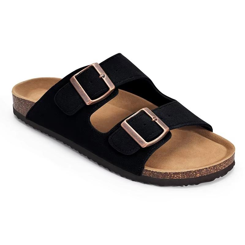Fashion Shevalues Men's Suede Clogs Soft Leather Mules Men New Summer Men Cork Sandals Comfort Slip On Unisex Clogs With Arch Support