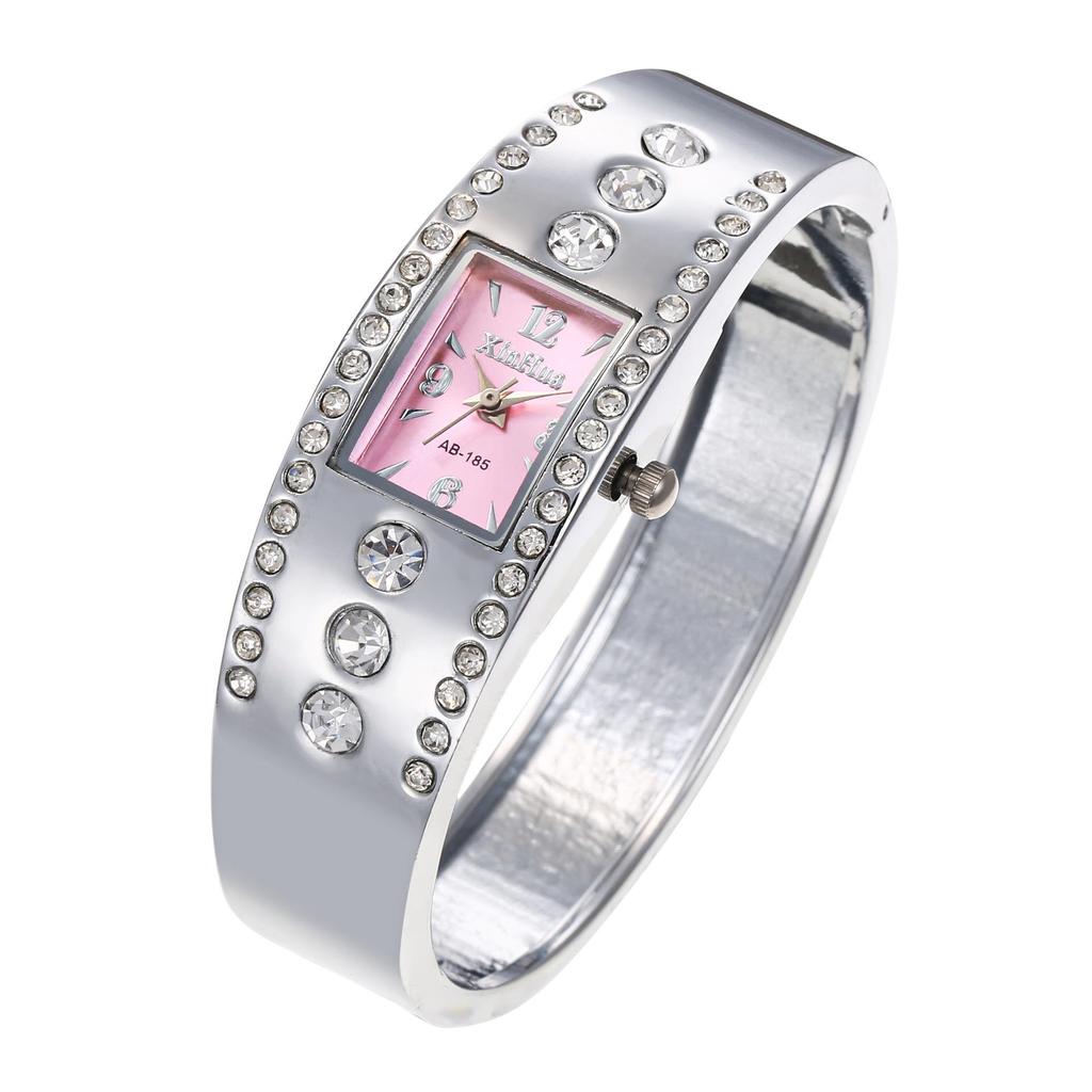 Women Bracelet Watch Xinhua Quartz Wristwatch Crystal Fashion Silver Casual Drop Ship Stainless Steel Relojes Mujer Bangle Clock