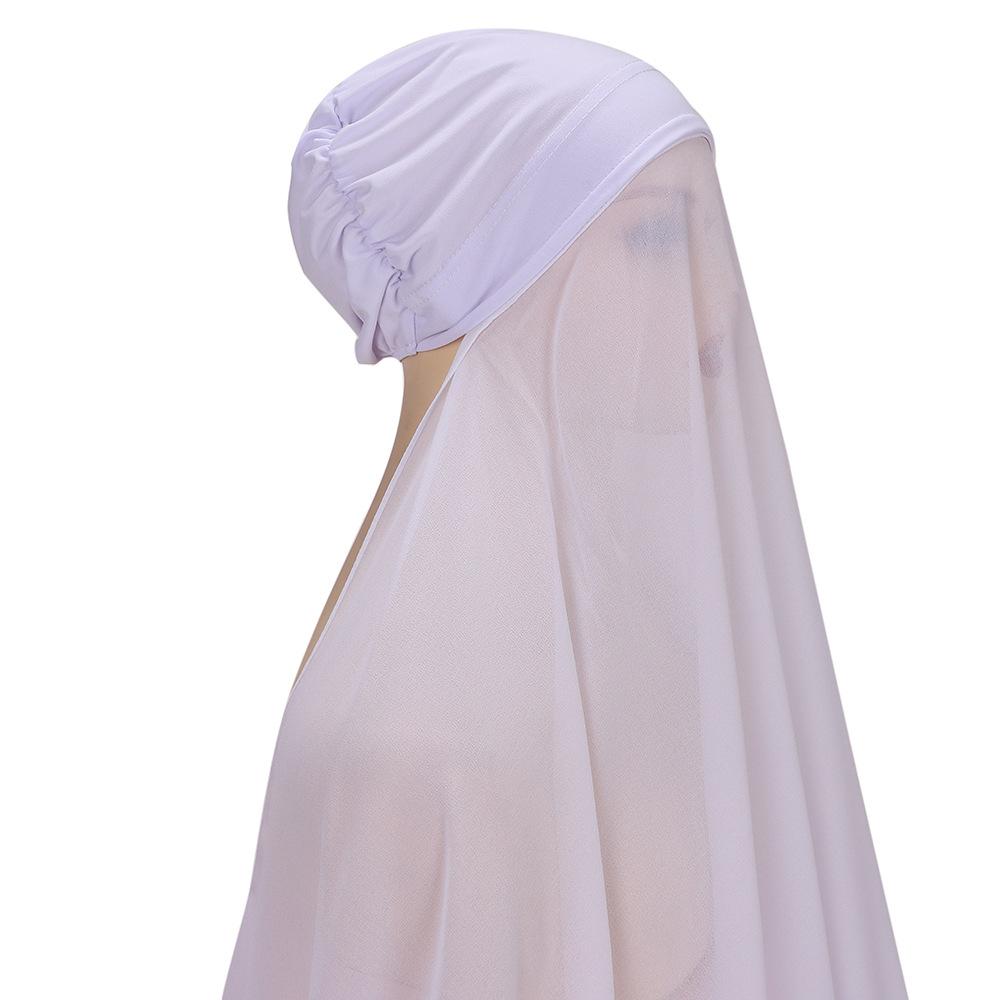 Pearl Chiffon, Convenient Head Wrap, Gauze, Scarf, Lazy Headscarf Set, Quick Pullover Scarf.