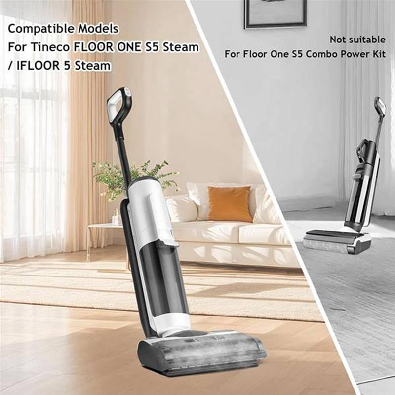 YCOC-Main Brush HEPA Filter For Tineco Floor One S5 Steam/Ifloor 5 Steam Robot Vacuum Cleaner Kit