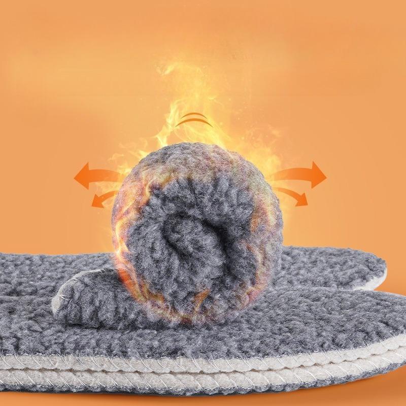 Winter Warm Insoles, Thickened Lambskin and Anti-odor Cotton Shoes for Both Men and Women