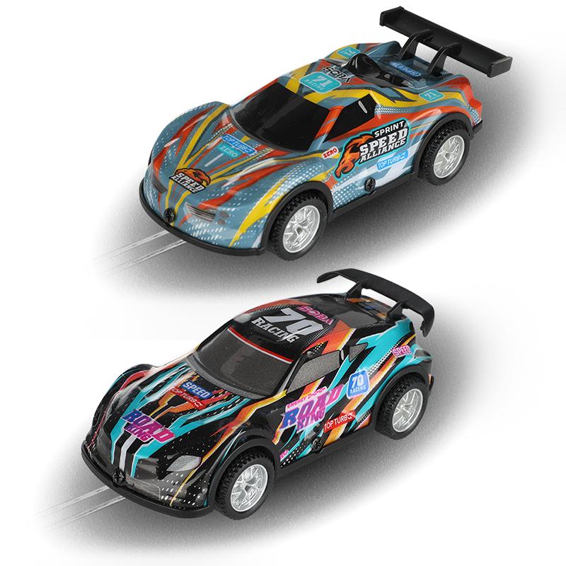 Analoge Slotcar 1 43 1/43 Maßstab Set Mit Licht Elektrisch Rennstrecke Auto Evolution Racing Rennstrecke Spielzeugautos Zubehör gray