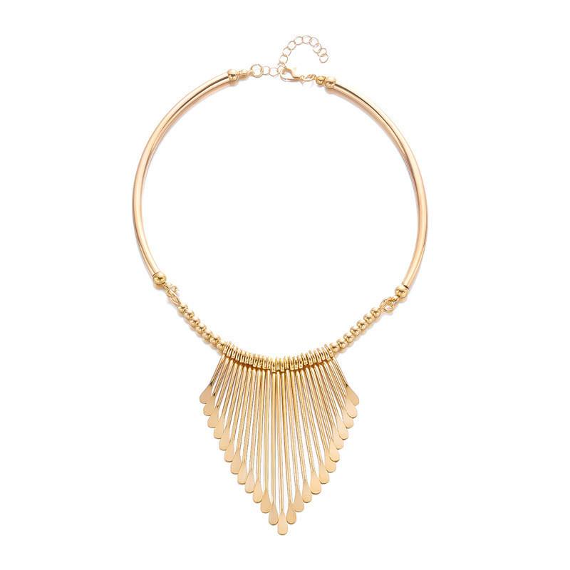 Chic Geometric Alloy Necklace Set With Cross Pendant For Women Fall