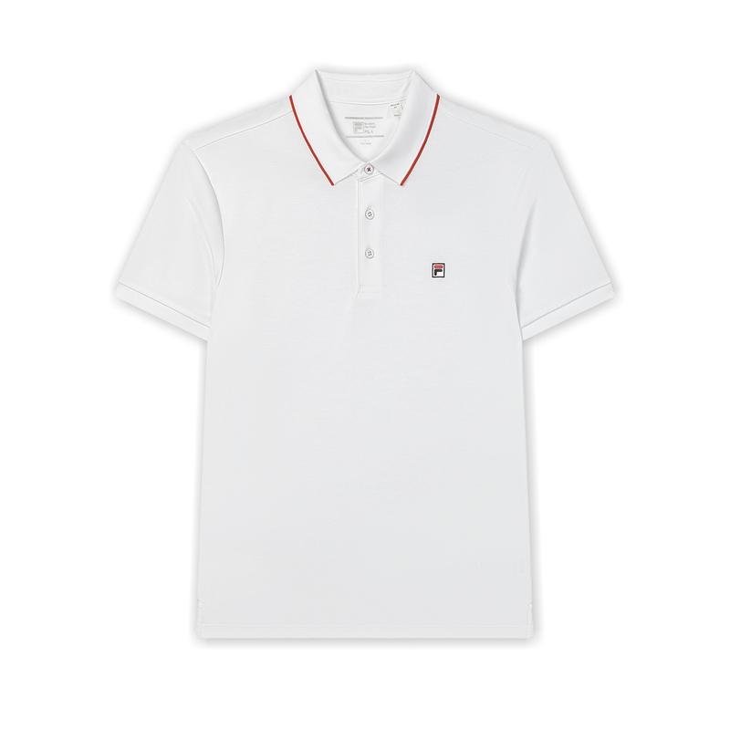 New FILA Polo Shirt Men's Standard White F51M431106AWT