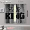 Set Of 2 Spring Summer Curtains King Crown Word Art Digital Print Drapes Versatile Polyester Decorations Home Ldeal Living Curtain