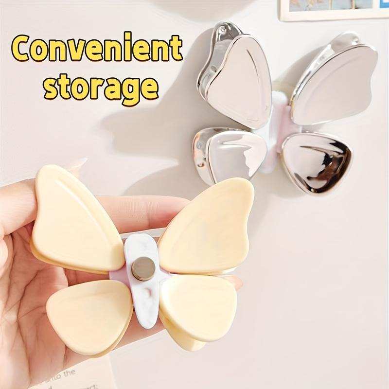 Magnetic Food Storage Clips - Cute Butterfly Design, Durable Plastic, Easy-to-Use for Kitchen & Fridge Organization