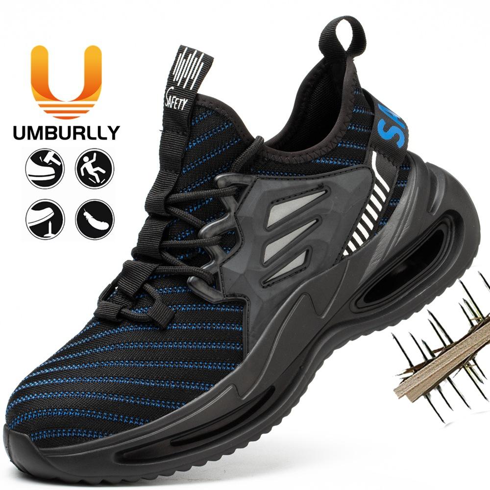 

shoes for men, smash-proof and puncture-proof, steel head, breathable and lightweight in all seasons, safety protection, men s work shoes 91 Grey * 50