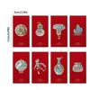 8pcs New Year Decor Chinese Style Red Envelopes Traditional Blessing Red Packets Thickened Hot Stamping Hongbao Spring Festival