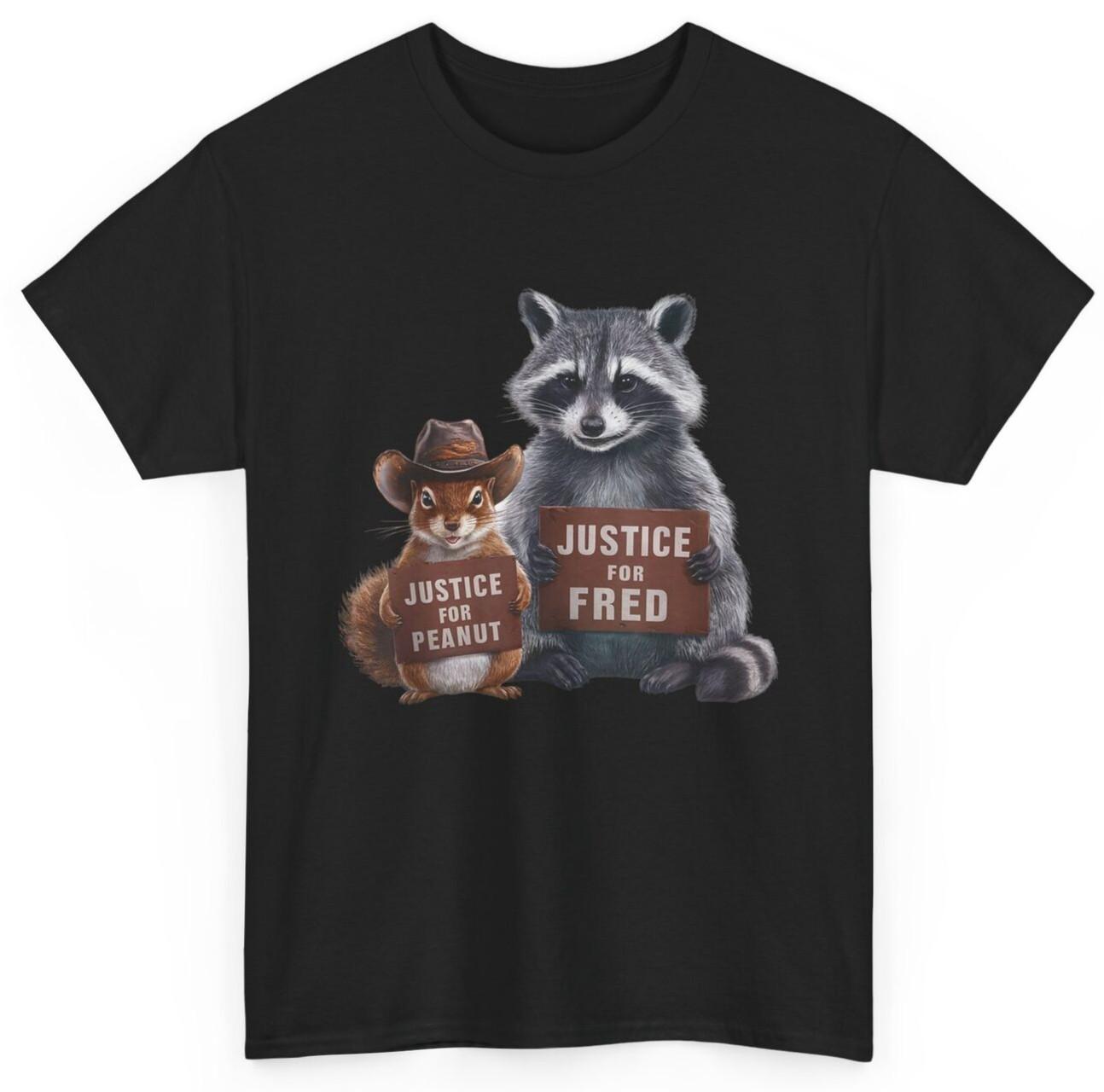 Justice For Peanut The Squirrel Justice For Fred The Raccoon T-shirt XXXXL