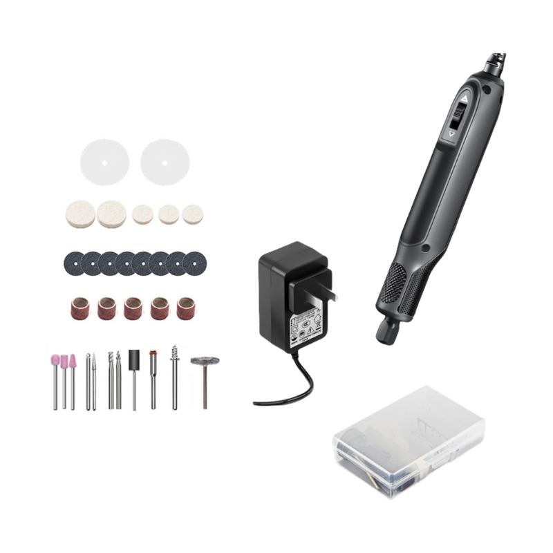 

Аккумуляторный роторный инструмент 4 скорости Деревообработка Гравировальная ручка DIY Для ювелирных изделий Металл Стекло Мини Беспроводная дрель Ручной инструмент