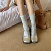 Women's Summer Bow Mesh Breathable Lace Boneless Mid Tube Pile Socks