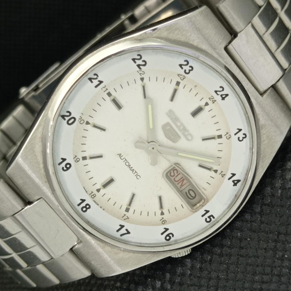 

Б/У винтажные мужские часы SEIKO 5 AUTO 7009A из Японии с функцией отображения времени на железной дороге 576-a305384-2 SKU576-a305384