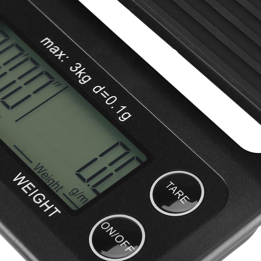 3KGCelsius0.1g Digital Kitchen Food Scale Drip Coffee Weighing with Timer (Bluish Violet  Backlight)