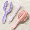 Flexible Bristle Brush 2-In-1 Shampoo Brush, Scalp Massager with Long Handle, Women Hair Scrubber Dandruff Removal Exfoliator for Men Gentle Detangler