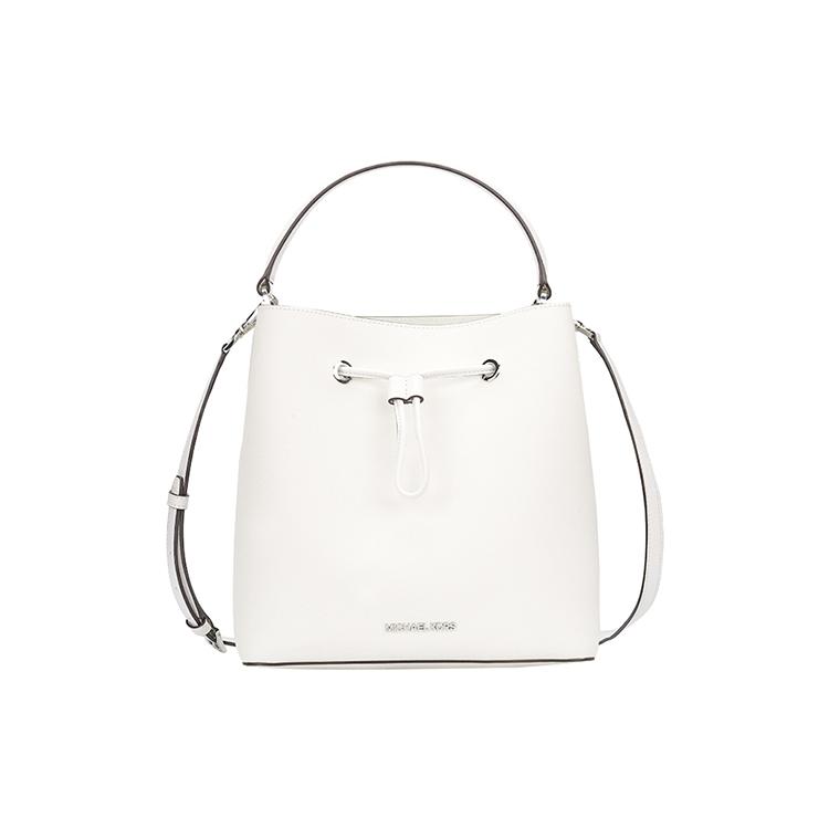 

New MICHAEL KORS Suri Cow Leather Bucket Bag, One Shoulder Handbag Large Women s Pure White 35F0SU2M7T-OPTIC-WHITE 24.9*14.0*24.9CM