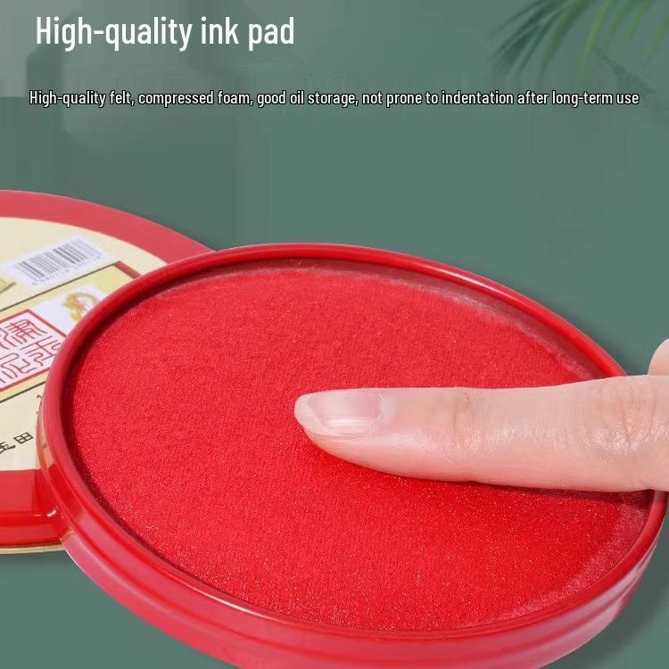 

Pengyi Quick-Drying Red Stamp Pad Ink for Handprints & Office Use Small Quick-Drying Ink Pad, 5.8cm