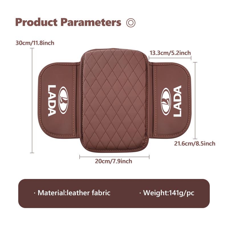 Car Center Console Leather Arm Rest Protection Cushion Storage Pocket For Lada Niva Vesta 4X4 Largus Priora Granta Samara Kalina HH46