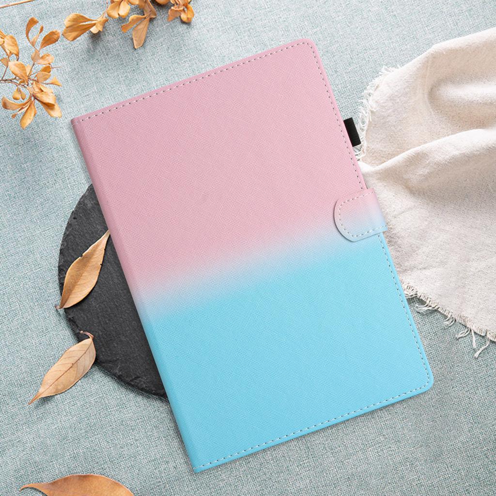 Suitable for ipad 10.9 flat leather case Air5 painted gradual change color card holder protective case mini6