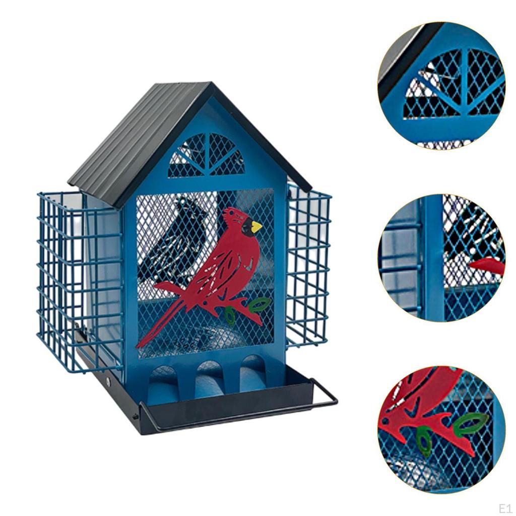 Hanging Bird Feeder Caged Quick Assembly Heavy Duty Waterproof for Lovers