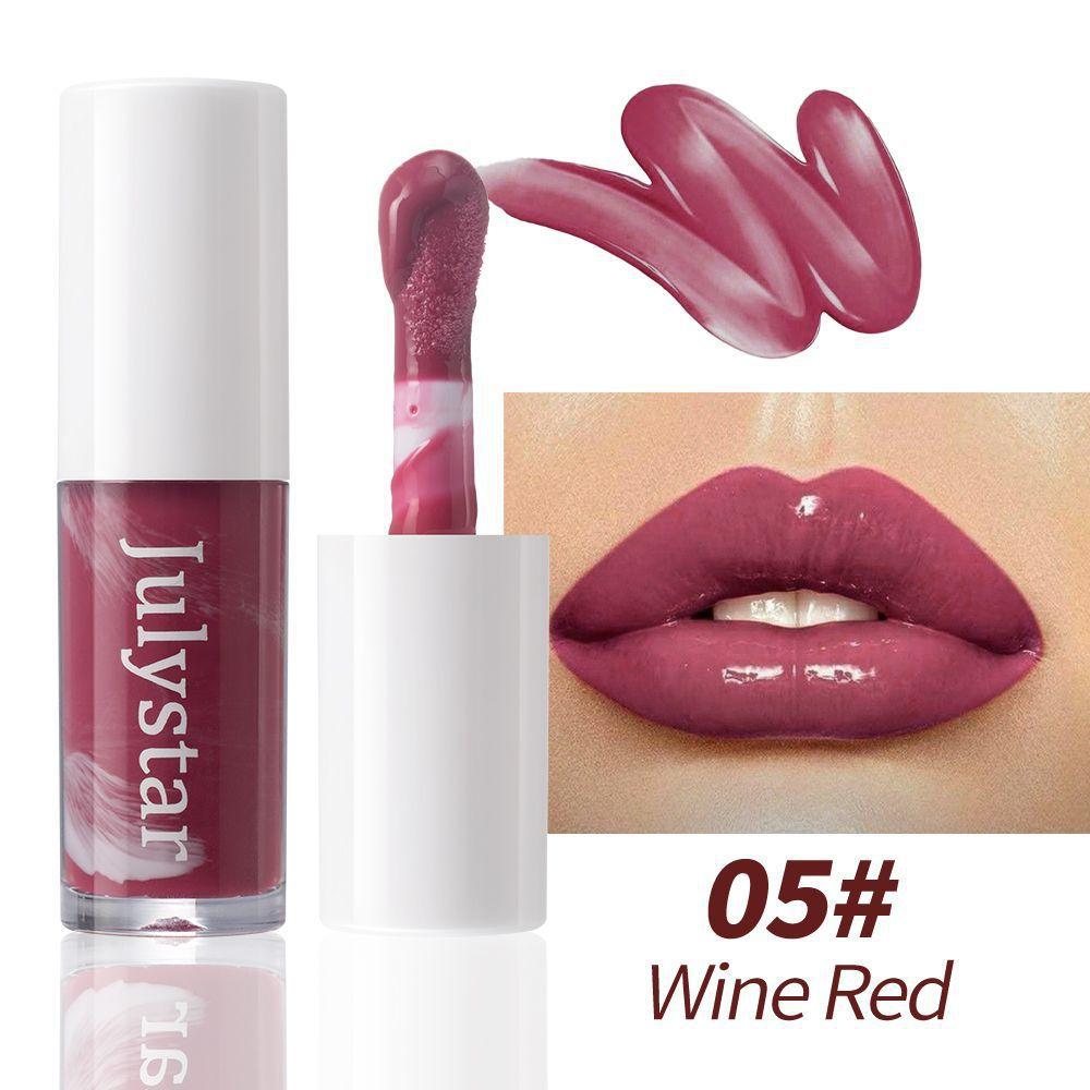 7 Color Mirror Brown Liquid Lipstick Waterproof Lasting Moisturizing Water Light Lip Gloss Non Stick Cup Lip Oil Makeup Cosmetic