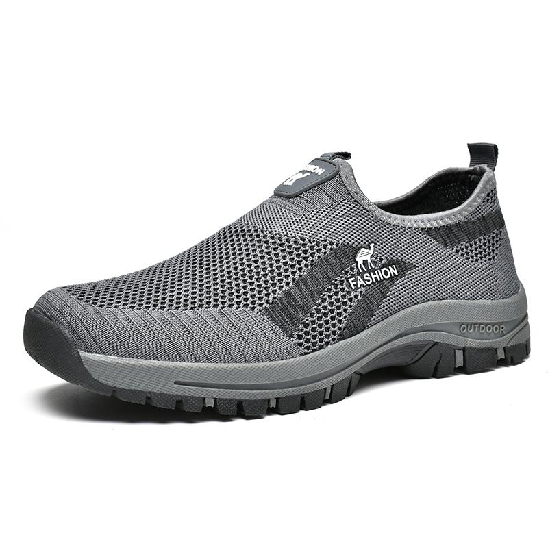 

Fashion Men s Fashionable Solid Knitted Running Shoes - Lightweight, Breathable and Non-Slip - Perfect Sports Shoes for Outdoor Adventur 45 серый