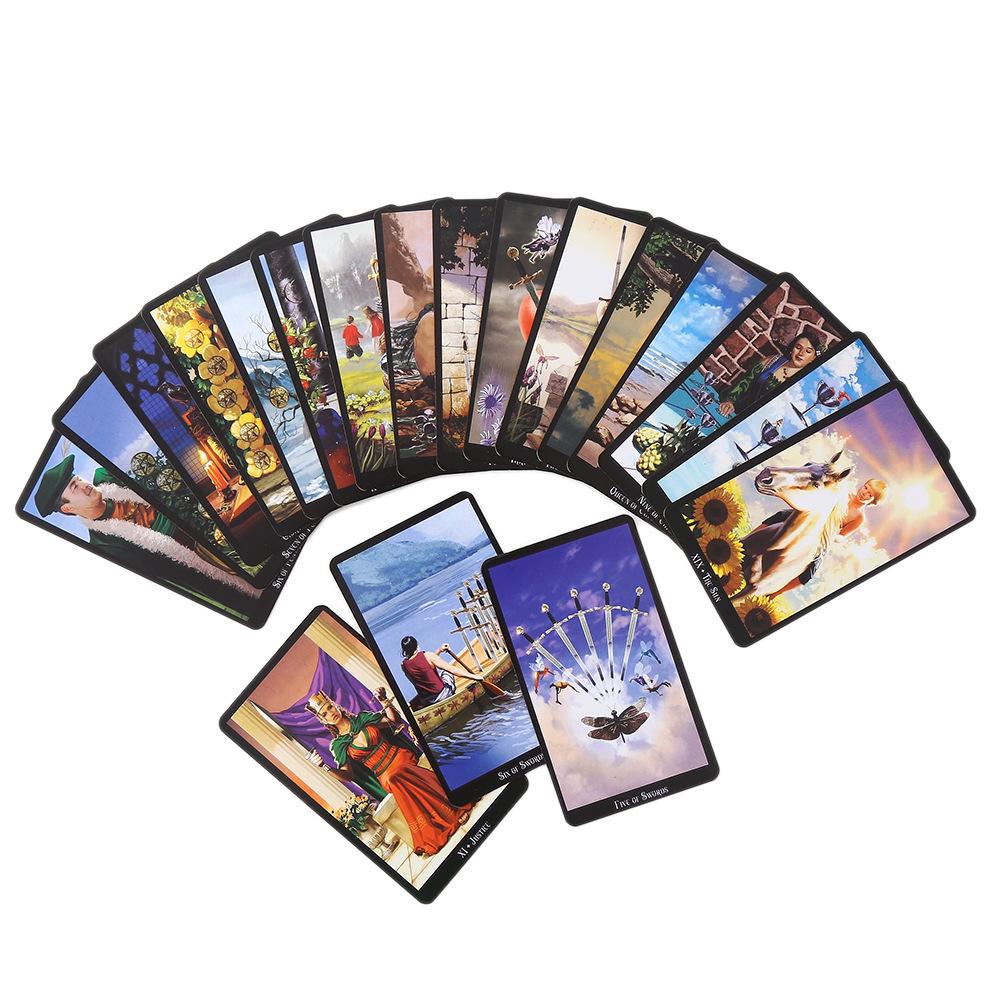Baraja de Tarot Dorado con Caja de Hierro e Instrucciones