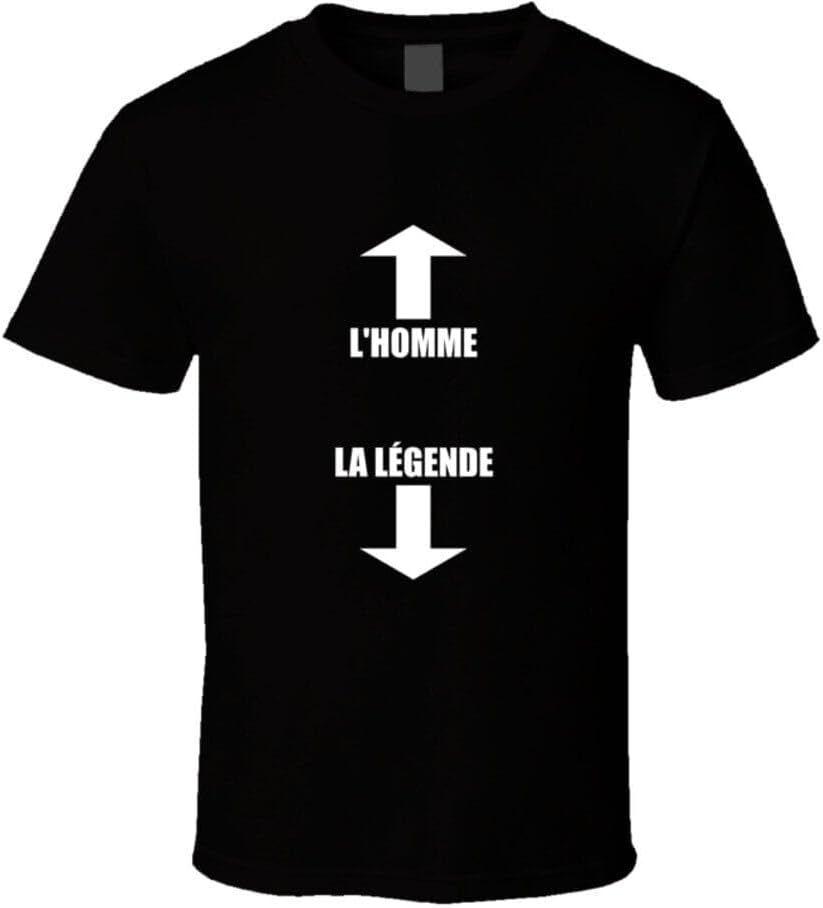 L Homme La Legende Funny Joke Vintage Retro Style Men T Shirt and Apparel T Shirt Black S L чёрный
