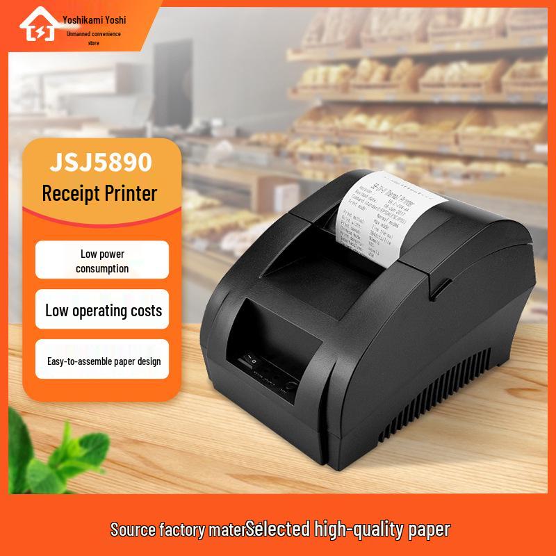 Мини-Bluetooth-термопринтер 58 мм для безчернильных чеков USB Port + 1 Roll Paper