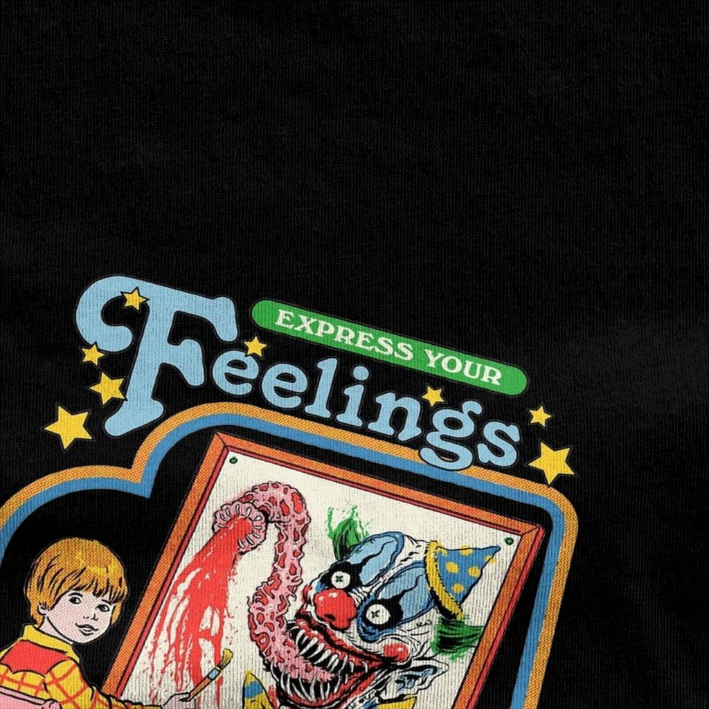 Men Women's Express Your Feelings Horror Art T Shirts Merchandise Creepy Artist Cotton T-shirt Clothing Awesome Tees New Arrival