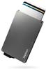 Kartenetui mit Geld Kreditkarte Hoch Space Gray [zepirion] Clip, Anti-Skimming, Schieb-Typ Etui, Herren RFID, Aluminium, Ein-Touch, Schlank, Langlebig,