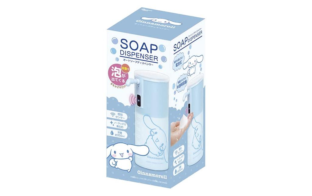 Sanrio Characters L Auto Soap Dispenser L Uses 4 AAA Batteries L Hand Wash L Sanrio L My Kuromi L Automatically Produces Bubbles L Cinnamo, Melo,