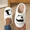 Panda home cotton slippers autumn and winter EA non-slip sole warm couple plush female couple baotou