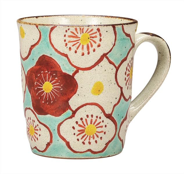 Kutani Ware Iwataya Mug with Plum Blossom Design K9-926