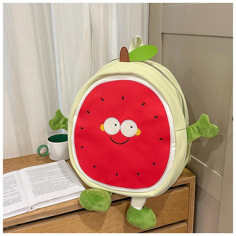New High-value, Fresh, Sweet and Funny Apple Backpack, Grade 1-3 Large-capacity Backpack for Primary and Secondary School Students