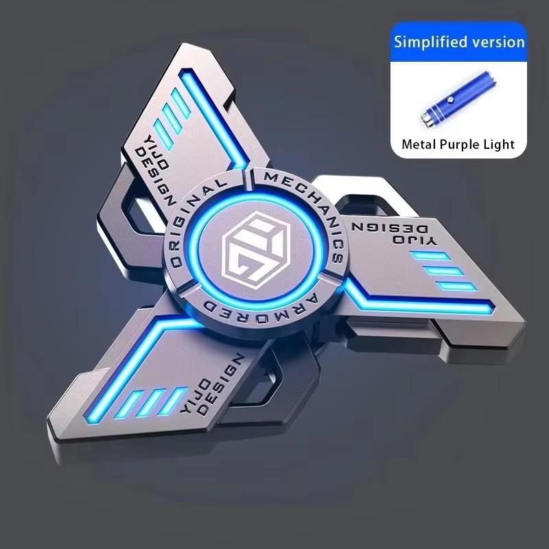 Luminous Metal Silent Portable Hand Gyro Fidget Spinner Adults EDC Toy Stress ADHD Anxiety Relief Cool Trendy Gift