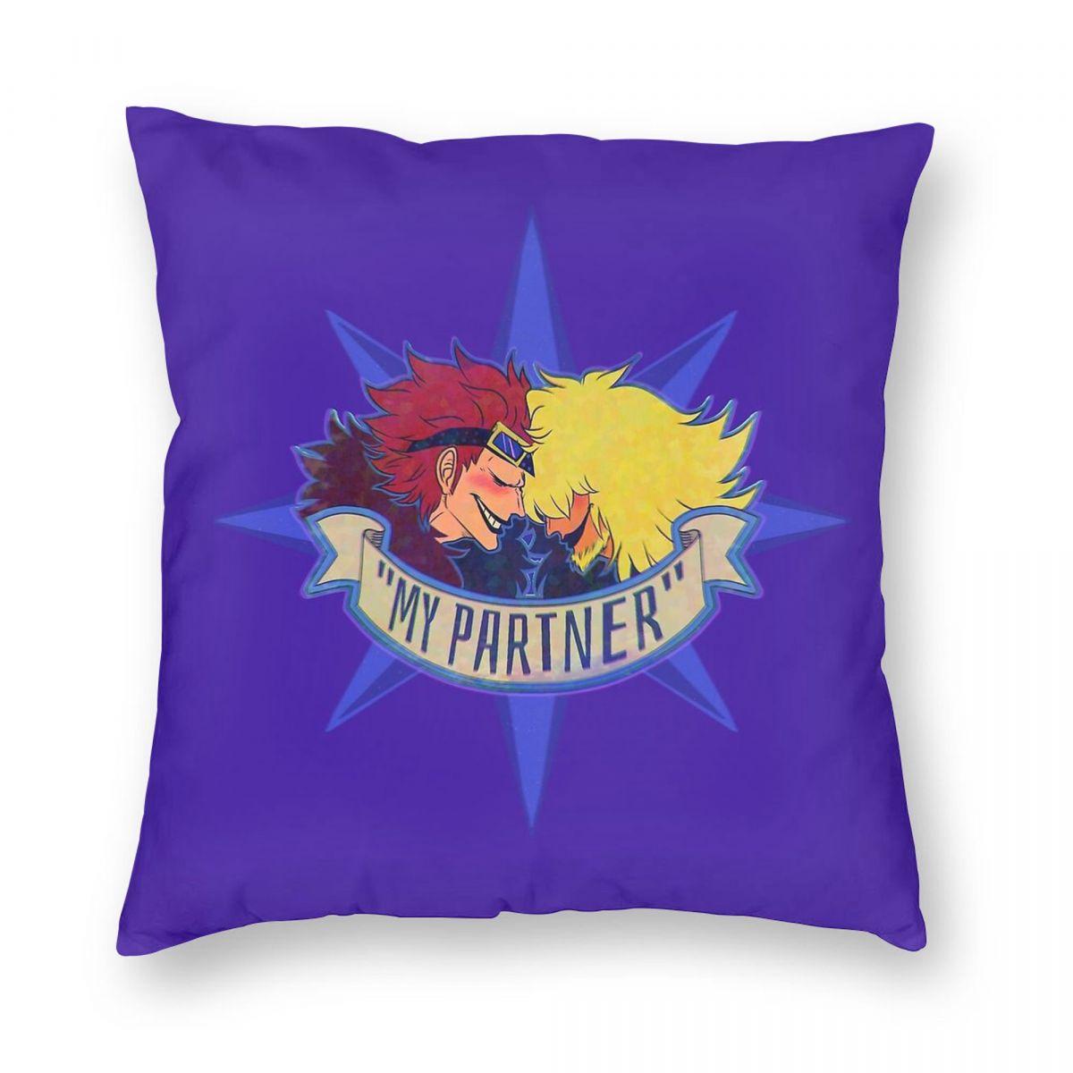 

Eustass Kid My Partner Square Pillowcase Polyester Linen Velvet Printed Zip Decorative Home Cushion Cover 12x12Inch