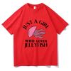 Just A Girl Who Loves Jellyfish Animal T Shirt Ocean Life Unisexunisex Clothing 100 Cotton Graphic T Shirts Clothes For Days Gifts