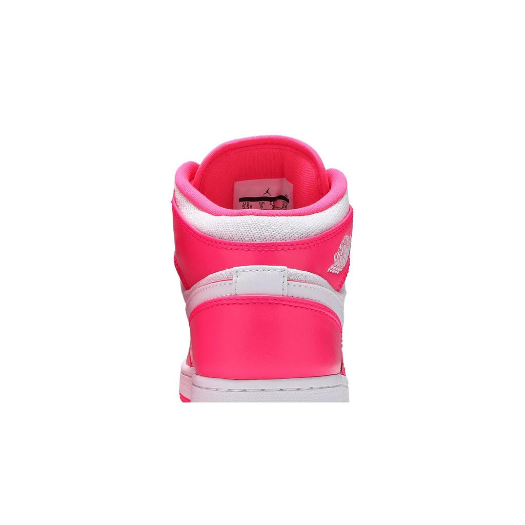 Air Jordan 1 Mid Grade School 'Hyper Pink' (Unisex) Hyper Pink / White Kids' Basketball Shoes 555112 611