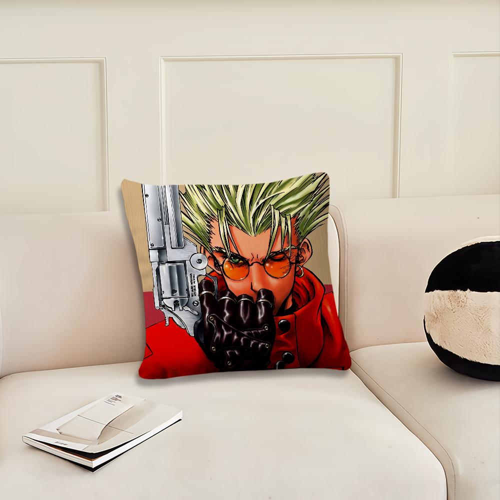 Anime Trigun Stampede Cool MAN Cushion Cover Living Room Headboard Office Cushion Bedroom Cushion Sofa Nap Time Pillow Case