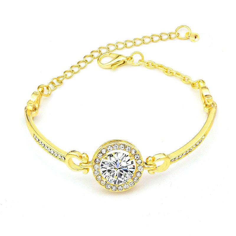 Rose Gold Zircon Bracelet: Eight Hearts & Arrows Design, Elegant Korean-Style Women's Jewelry